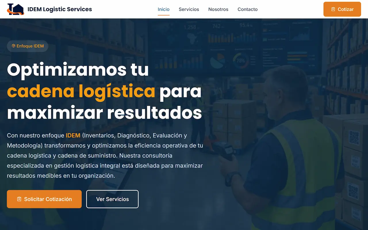 IDEM Logistic Services — desktop screenshot 1