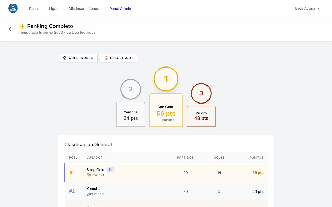One Team — desktop screenshot 3