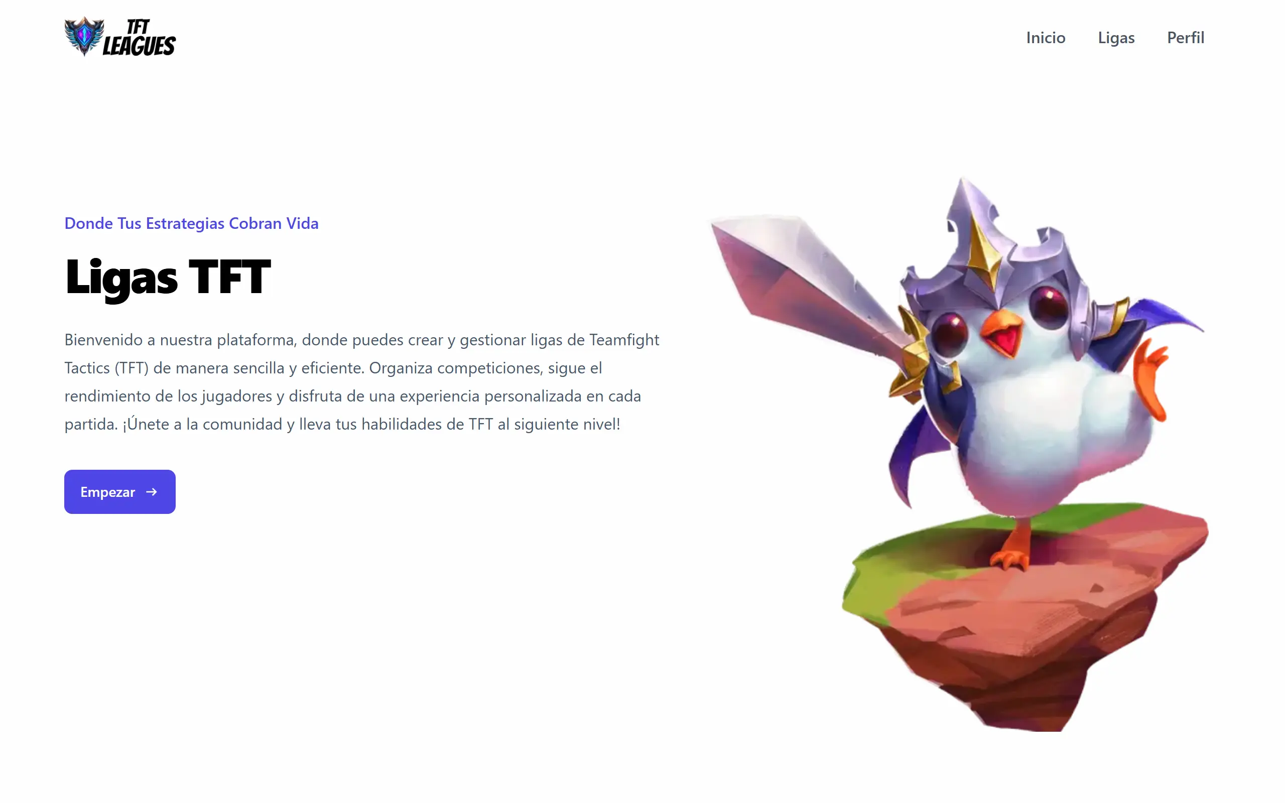 TFT Leagues — desktop screenshot 1