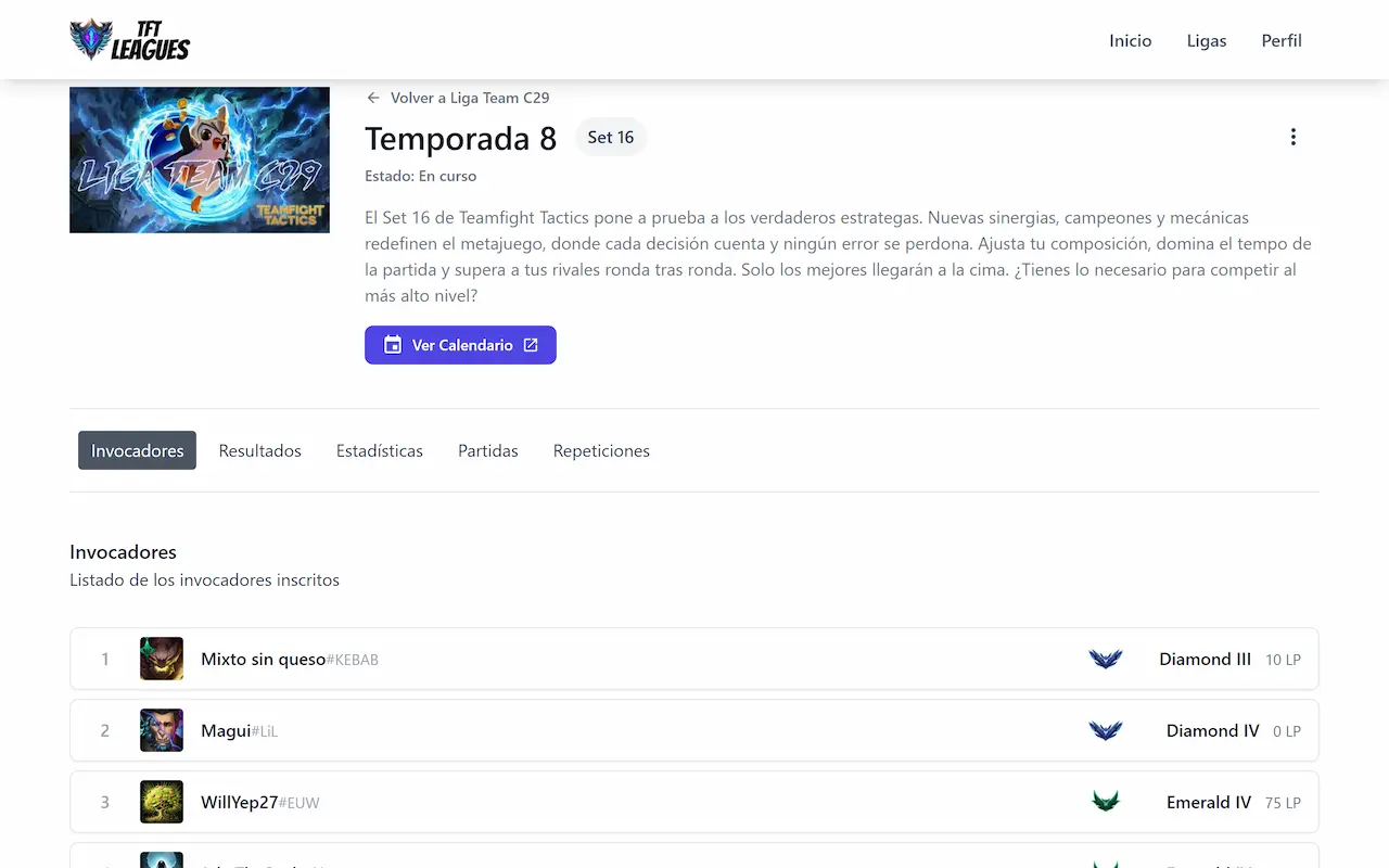 TFT Leagues — desktop screenshot 4